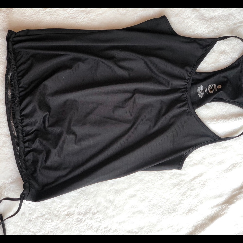 Dri fit tank with tie waist